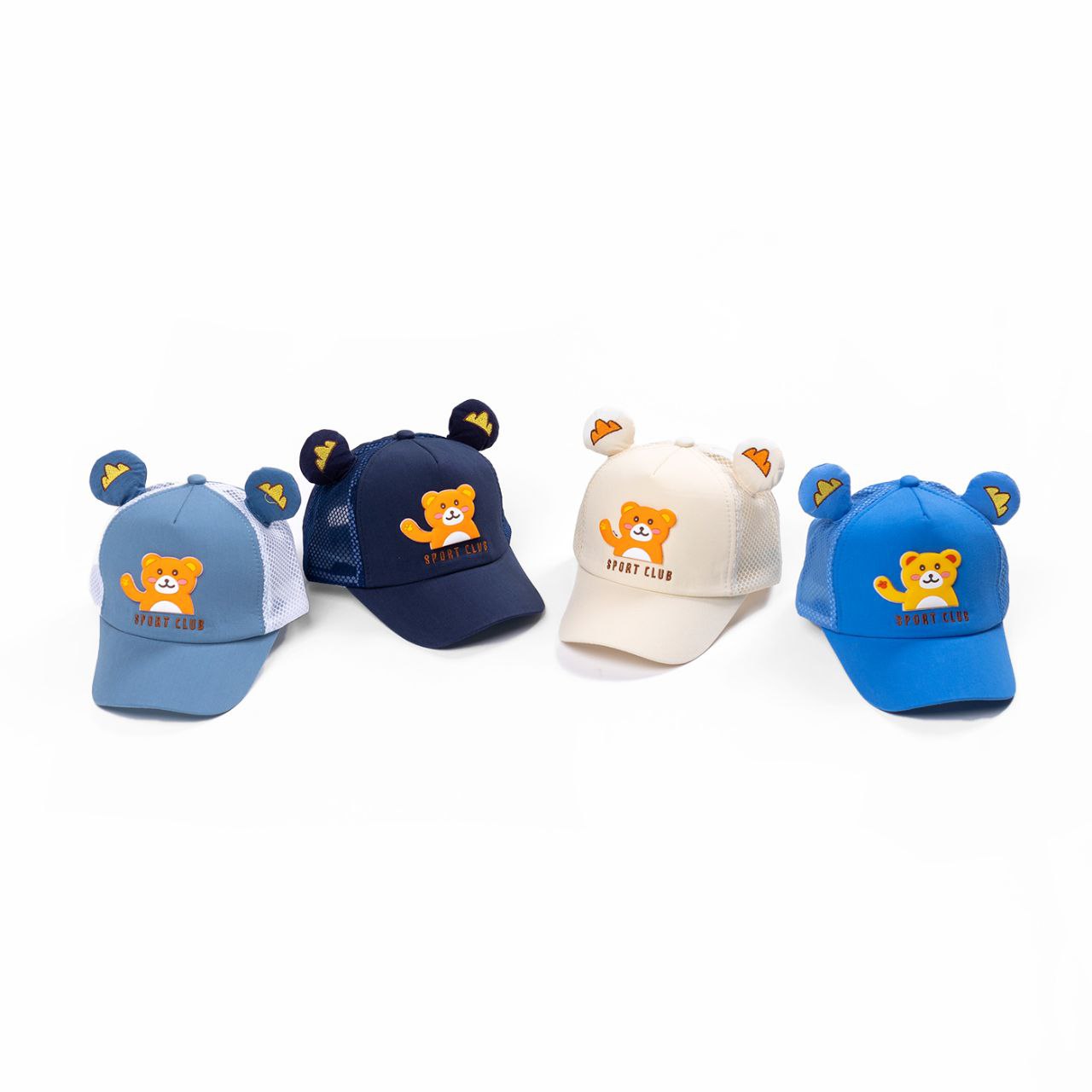 Кепка котонова з сіткою "Bear з вушками" 50-52р код 8523