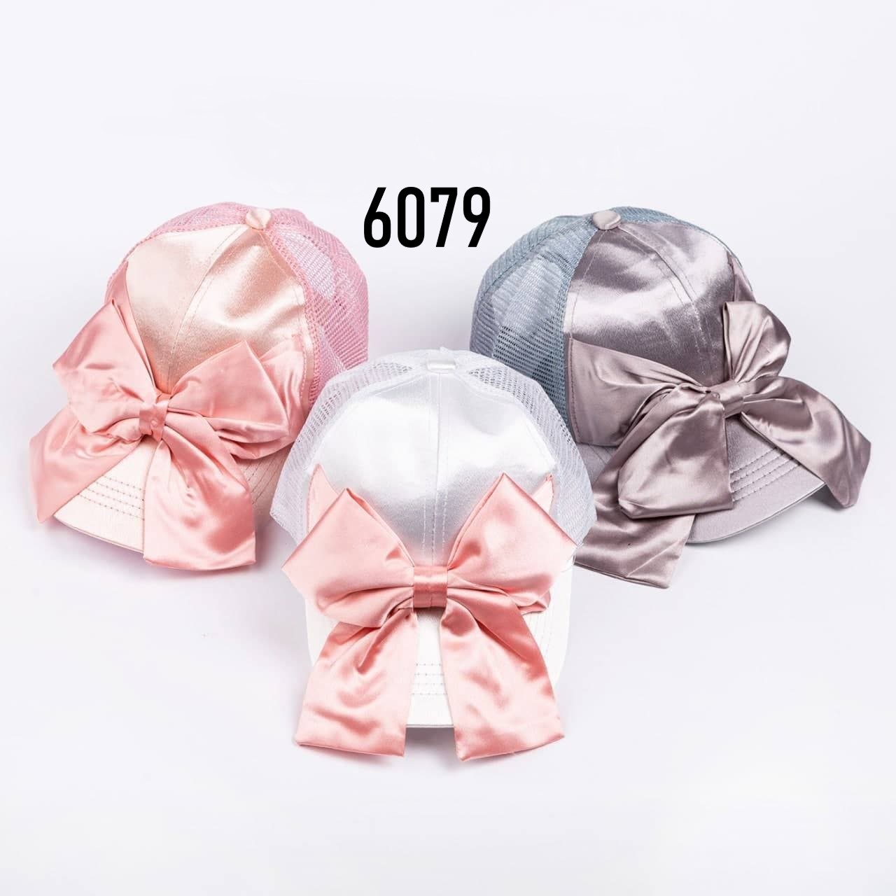 Кепка з атласним бантом р 50-52 код 6079