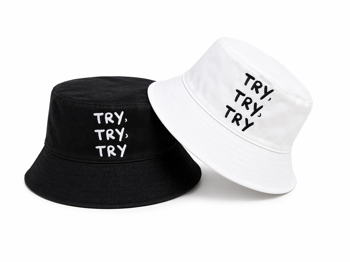 Панама котонова принтована "Try,Try,Try" 50р. Оптом | Код 8156